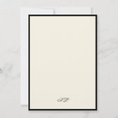Minimalistisch modern script zwart-wit huwelijk kaart (Achterkant)