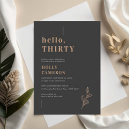 Minimalistisch Modern sierlijk gebladerte 30e verj Kaart