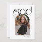 Minimalistisch Modern Simple Arch Photo Afstuderen Aankondiging (Voorkant)