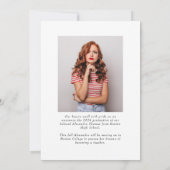 Minimalistisch Modern Simple Arch Photo Afstuderen Aankondiging (Achterkant)