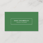 Minimalistisch Modern Simple Boho Green Visitekaartje (Voorkant)