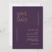 Minimalistisch modern Sinaasappel van fotografie b Save The Date (Voorkant)