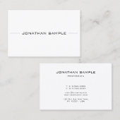 Minimalistisch Modern Slank Professioneel Duidelij Visitekaartje (Voorkant / Achterkant)