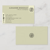 Minimalistisch, modern social media Visitekaartje (Voorkant / Achterkant)