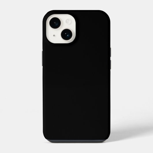 Minimalistisch modern Solid Black iPhone Hoesje (Achterkant)