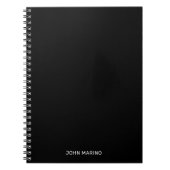 Minimalistisch modern Solid Black Notitieboek (Voorkant)