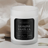 Minimalistisch Modern Soy Candle Square Label Zwar