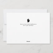 Minimalistisch Modern Spooky Happy Halloween 1 Fot Feestdagenkaart (Achterkant)