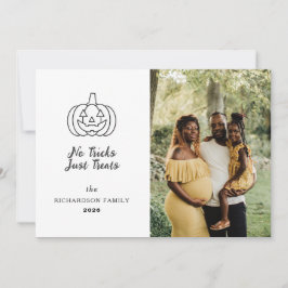 Minimalistisch Modern Spooky Happy Halloween 1 Fot Feestdagenkaart