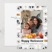 Minimalistisch Modern Spooky Happy Halloween 1 Fot Feestdagenkaart (Voorkant / Achterkant)