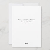 Minimalistisch Modern Spooky Happy Halloween 1 Fot Feestdagenkaart (Achterkant)