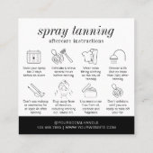 Minimalistisch Modern Spray Tanning Salon Care Kaa Vierkante Visitekaartje (Achterkant)