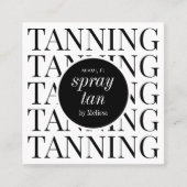Minimalistisch Modern Spray Tanning Salon Care Kaa Vierkante Visitekaartje (Voorkant)