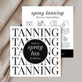 Minimalistisch Modern Spray Tanning Salon Care Kaa Vierkante Visitekaartje