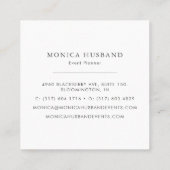 Minimalistisch Modern Square Visitekaartjes | Geel (Achterkant)