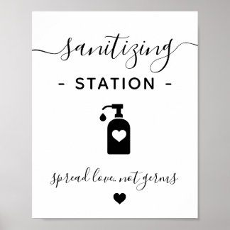 Minimalistisch modern station voor bedrijfshandsca poster