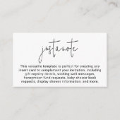 Minimalistisch Modern Stijlvol Eenvoudig Gewoon Ee Informatiekaartje (Voorkant)