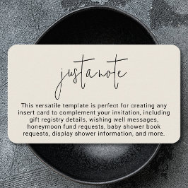 Minimalistisch Modern Stijlvol Eenvoudig Gewoon Ee Informatiekaartje