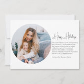 Minimalistisch Modern Stijlvol Script Familie Kers Feestdagenkaart (Achterkant)