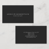 Minimalistisch modern stijlvol, stijlvol, grijs visitekaartje (Voorkant / Achterkant)