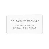 Minimalistisch Modern | Stijlvolle eenvoudige brui Etiket (Voorkant)