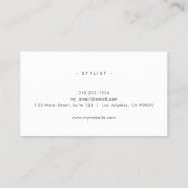 Minimalistisch modern stoffig blauw Visitekaartje (Achterkant)