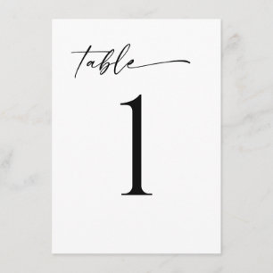 Minimalistisch Modern Tafelnummer
