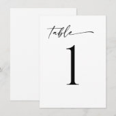 Minimalistisch Modern Tafelnummer (Voorkant / Achterkant)