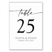 Minimalistisch modern tafelnummer (Voorkant)