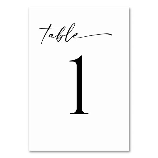 Minimalistisch modern tafelnummer (Voorkant)