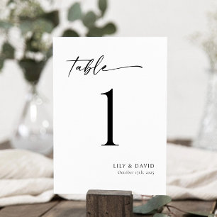 Minimalistisch modern tafelnummer