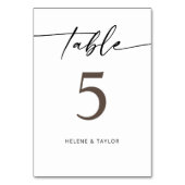 Minimalistisch modern tafelnummer (Voorkant)