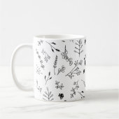 Minimalistisch Modern Trendy Botanical Koffiemok (Links)