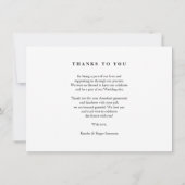 Minimalistisch Modern Trendy Collage Wedding 4 Fot Bedankkaart (Achterkant)