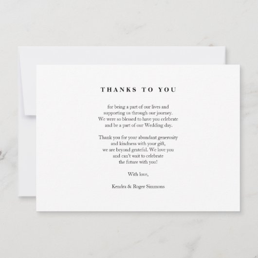 Minimalistisch Modern Trendy Collage Wedding 4 Fot Bedankkaart (Achterkant)