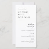 Minimalistisch modern trouwprogramma (Voorkant)