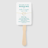 Minimalistisch modern trouwprogramma handwaaier (Voorkant)