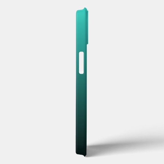 Minimalistisch Modern Turquoise Black Ombre Case-Mate iPhone Case (Achterkant / Rechts)