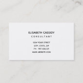 Minimalistisch modern, tweeslachtig Visitekaartje (Achterkant)