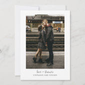 Minimalistisch Modern Typografie Foto Love Bedankkaart (Voorkant)