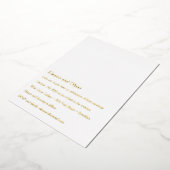 Minimalistisch Modern Typografie Foto QR Wedding G Folie Uitnodiging (Gedraaid)