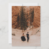 Minimalistisch modern Typografie-fotohuwelijk Kaart (Achterkant)