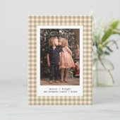 Minimalistisch Modern Typografie Merry Kerstfoto Feestdagenkaart (Staand voorkant)