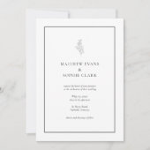 Minimalistisch Modern Typography Wedding Kaart (Voorkant)