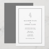 Minimalistisch Modern Typography Wedding Kaart (Voorkant / Achterkant)