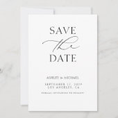 Minimalistisch Modern Typography Wedding Save The Date (Voorkant)