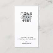 Minimalistisch modern Uw Logo Visitekaartje (Achterkant)