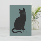 Minimalistisch Modern Van de Kat Plat Kaart (Staand voorkant)