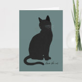Minimalistisch modern van de kat verjaardag kaart (Voorkant)