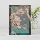 Minimalistisch modern Vellum Effect Photo Wedding (Staand voorkant)